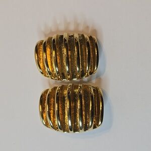 Givenchy Vintage Gold Earrings Clip On